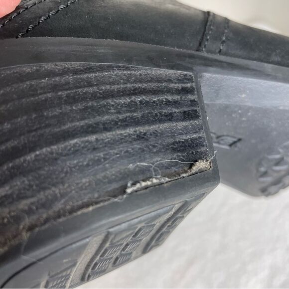 Teva Foxy Boots Leather Side Zip Ankle Booties Goth Emo Waterproof Black 8.5 - Picture 8 of 15